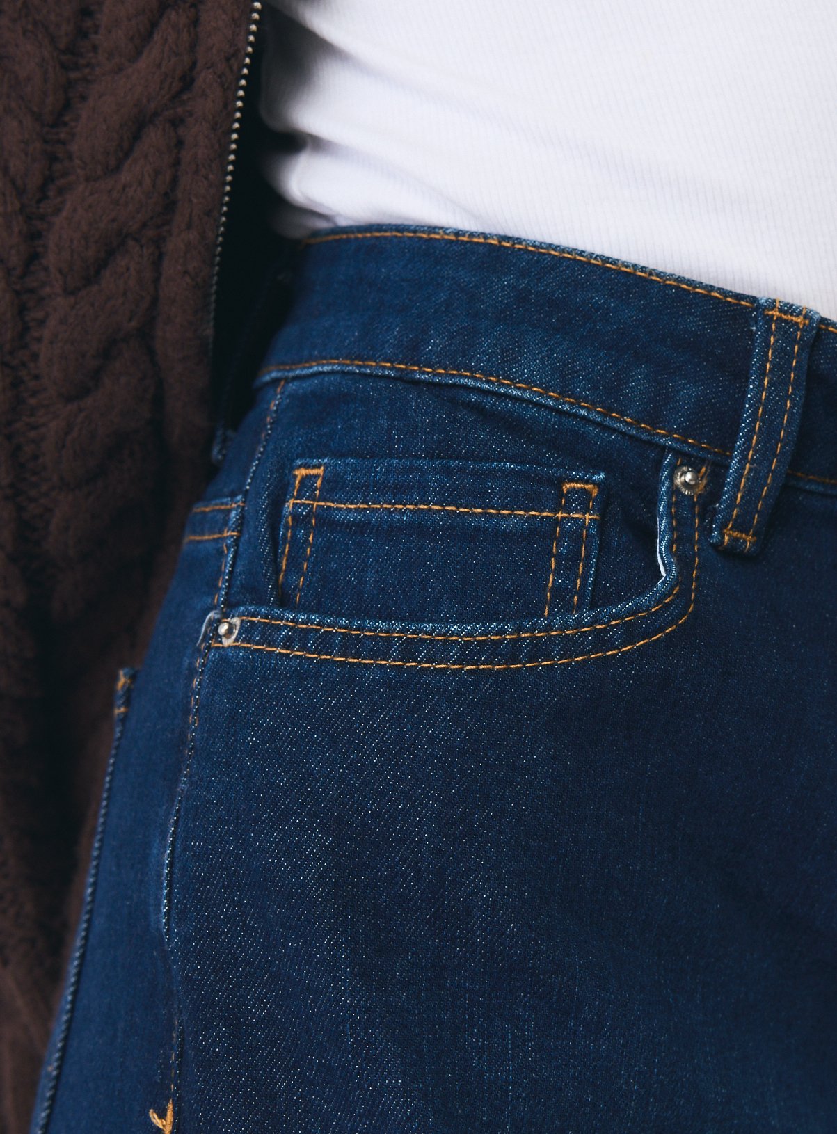 Skinny Dark Denim Jeans 10S - Image 3 thumbnail
